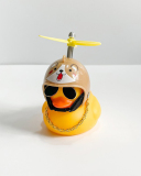 Car Cycling Decoration Wearing Helmet Tiktok Small Yellow Duck