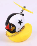 Car Cycling Decoration Wearing Helmet Tiktok Small Yellow Duck