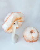 Trendy Popular Warming Imitation Raccoon Fur Hat Bag Sets
