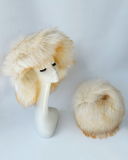 Trendy Popular Warming Imitation Raccoon Fur Hat Bag Sets
