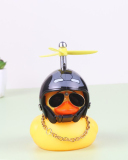 Car Cycling Decoration Wearing Helmet Tiktok Small Yellow Duck