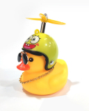 Car Cycling Decoration Wearing Helmet Tiktok Small Yellow Duck