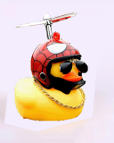 Car Cycling Decoration Wearing Helmet Tiktok Small Yellow Duck