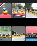 Car Cycling Decoration Wearing Helmet Tiktok Small Yellow Duck