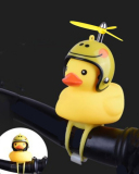 Car Cycling Decoration Wearing Helmet Tiktok Small Yellow Duck