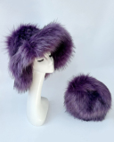 Trendy Popular Warming Imitation Raccoon Fur Hat Bag Sets