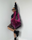 Wholesale Popular Y2K New Style Heart Shaper Fur Crossbody Bag