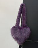 Wholesale Popular Y2K New Style Heart Shaper Fur Crossbody Bag