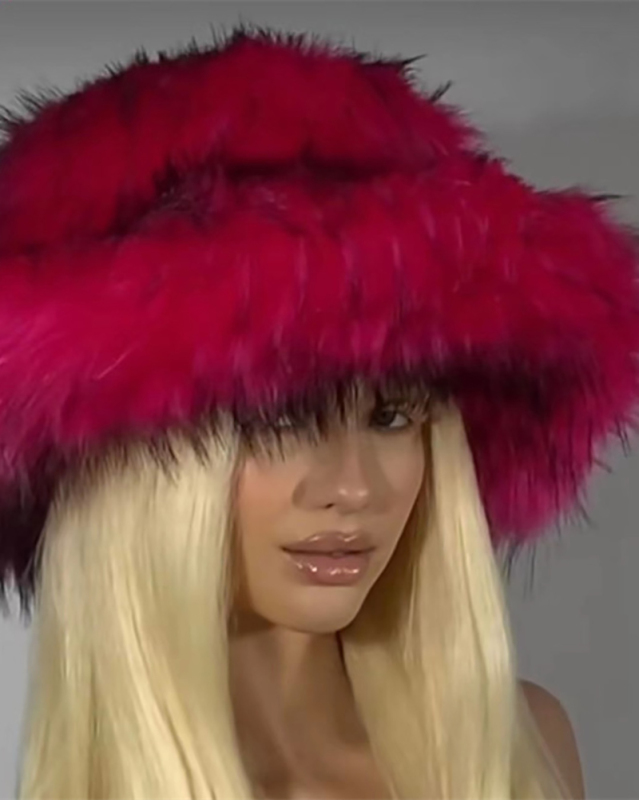 Warm Fur Trendy Popular Imitation Raccoon Fur Hat
