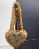 Wholesale Popular Y2K New Style Heart Shaper Fur Crossbody Bag
