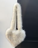 Wholesale Popular Y2K New Style Heart Shaper Fur Crossbody Bag