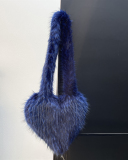 Wholesale Popular Y2K New Style Heart Shaper Fur Crossbody Bag