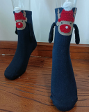 Hand-in-hand Socks Couples Magnetic Pull Cute Christmas Socks Cotton Stick Magnet Midtube Socks