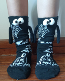 Hand-in-hand Socks Couples Magnetic Pull Cute Christmas Socks Cotton Stick Magnet Midtube Socks
