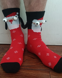 Hand-in-hand Socks Couples Magnetic Pull Cute Christmas Socks Cotton Stick Magnet Midtube Socks