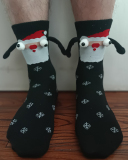 Hand-in-hand Socks Couples Magnetic Pull Cute Christmas Socks Cotton Stick Magnet Midtube Socks