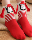 Hand-in-hand Socks Couples Magnetic Pull Cute Christmas Socks Cotton Stick Magnet Midtube Socks