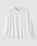 Kids Cotton 305G Loose Long Sleeve Sweatshirt Solid Color Loose Shorts S-2XL