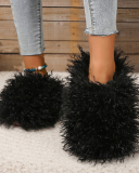 Popular Warm Housewear Mongolian Fur Slides 36-51