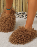 Popular Warm Housewear Mongolian Fur Slides 36-51