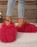 Popular Warm Housewear Mongolian Fur Slides 36-51