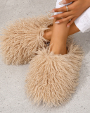 Popular Warm Housewear Mongolian Fur Slides 36-51