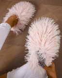 Popular Warm Housewear Mongolian Fur Slides 36-51