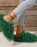 Popular Warm Housewear Mongolian Fur Slides 36-51
