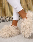 Popular Warm Housewear Mongolian Fur Slides 36-51