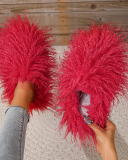 Popular Warm Housewear Mongolian Fur Slides 36-51