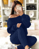 Hot Sale Long Sleeve Sweater Pants Sets Two Pieces Outfit S-5XL