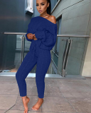 Popular Long Sleeve Knit Women Sweater Pants Sets S-3XL