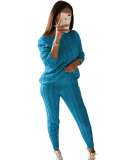 Hot Sale Long Sleeve Sweater Pants Sets Two Pieces Outfit S-5XL