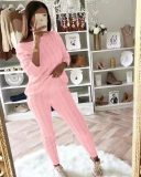 Hot Sale Long Sleeve Sweater Pants Sets Two Pieces Outfit S-5XL