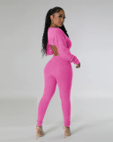 U-neck Women Wholesale Long Sleeve Jumpsuit S-XXL