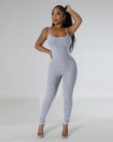 U-neck Women Wholesale Long Sleeve Jumpsuit S-XXL