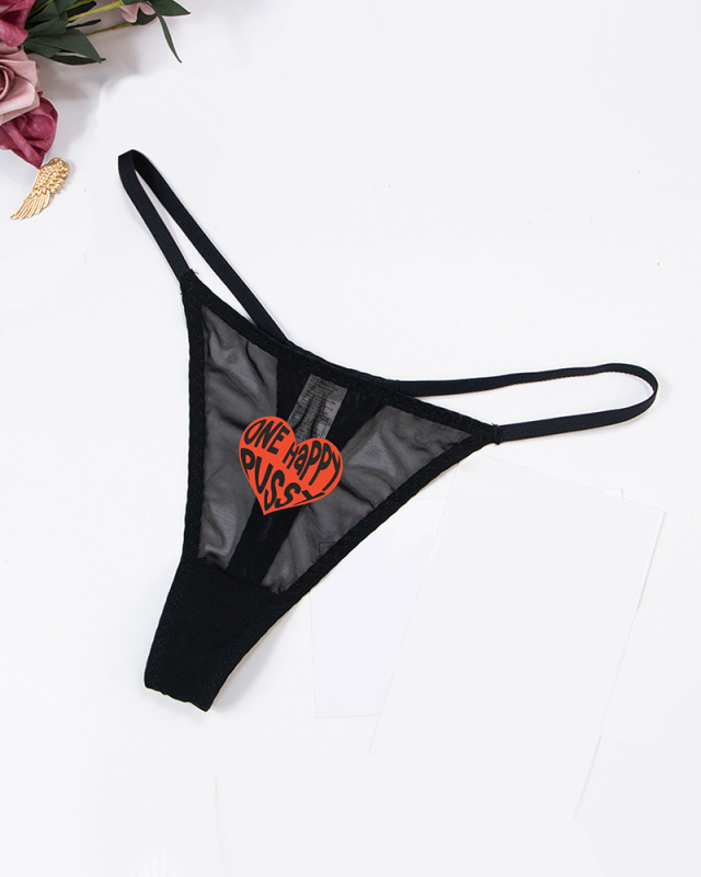 Sexy Printed Mesh G-string S-2XL