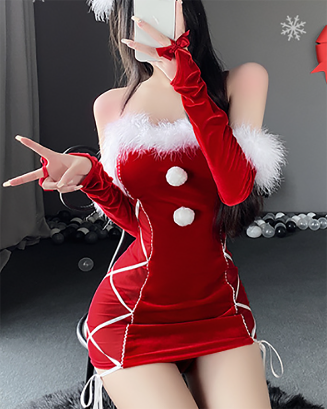 Cosplay Women Christmas Sexy Lingerie Dress