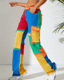 Colorful Women Fashion Street Style Bright Color Pants S-XXL