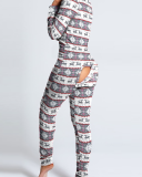 Wholesale Printed  Christmas Red Women Jumpsuit S-XL