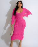 Knitted Wholesale Pockets Women Fashion Dress S-XXL