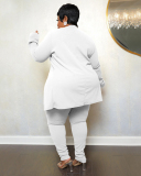 Elegant Long Sleeve Business Suit Plus Size Two Piece Sets L-4XL