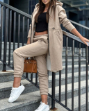 Women Long Sleeve Hoodie Warm Coat Casual Pants Sets Two Pieces Outfit S-2XL