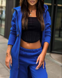 Women Long Sleeve Hoodie Warm Coat Casual Pants Sets Two Pieces Outfit S-2XL