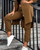 Women Long Sleeve Hoodie Warm Coat Casual Pants Sets Two Pieces Outfit S-2XL