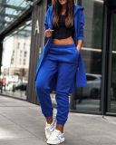Women Long Sleeve Hoodie Warm Coat Casual Pants Sets Two Pieces Outfit S-2XL
