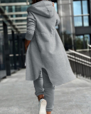 Women Long Sleeve Hoodie Warm Coat Casual Pants Sets Two Pieces Outfit S-2XL