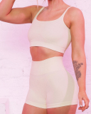Yoga Solid Color Seamless Sling Sports Bra S-L