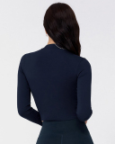 Solid Color Long Sleeve Yoga Tops No Pad S-L
