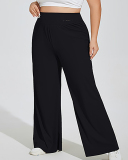High Waist Wide Leg Women Quick Dry Sports Plus Size Yoga Pants XL-4XL
